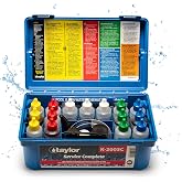 Taylor Complete Pool &amp; Spa Test Kit - High Range K-2005C 2 oz Reagents | Tests Free &amp; Total Chlorine, Bromine, pH, Acid/Base Demand, Alkalinity, Calcium Hardness &amp; Cyanuric Acid