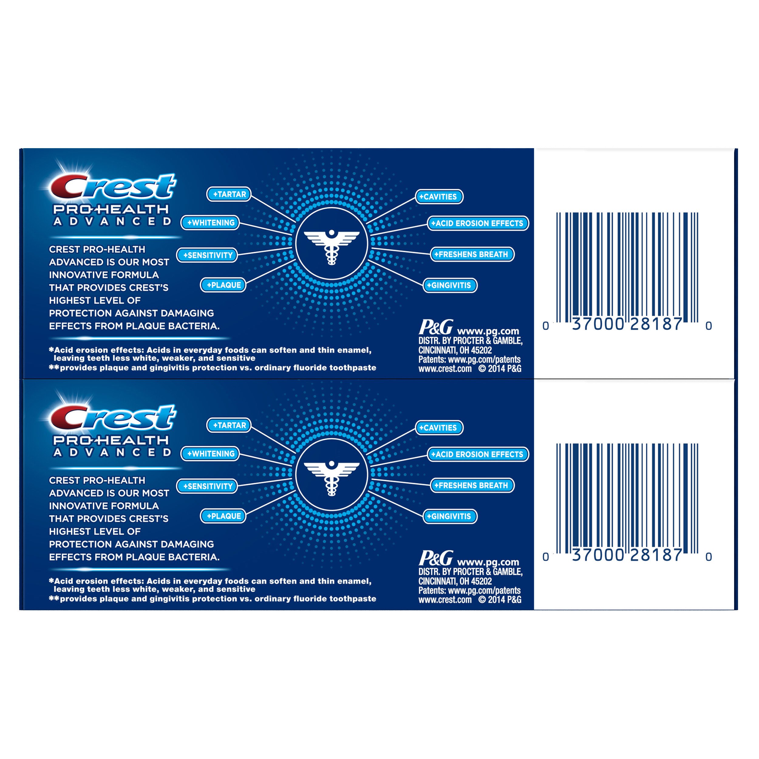 Crest ProHealth Advanced Smooth Mint Toothpaste 4 Oz, Twin Pack