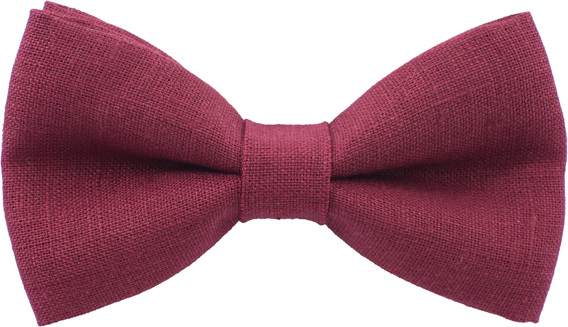 Linen Classic Pre-Tied Bow Tie Formal Solid Tuxedo, by Bow Tie House