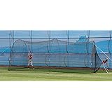 HEATER SPORTS PowerAlley Baseball and Softball Batting Cage Net and Frame, With Built In Pitching Machine Harness For Safety 
