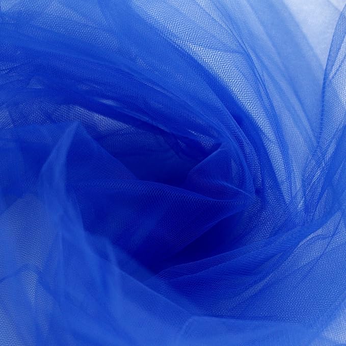 Tela de tul fina azul real de 300 cm de ancho – se vende por metros