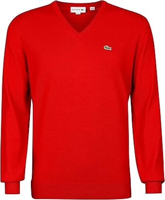 lacoste sweater red