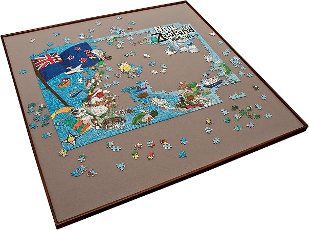 Amazon パズルテーブル 大型 回転式 1500ピース グレー フェルトマット ジグソーパズル テーブルスピナー レイジースーザン パズル収納 作り ボード全体に手が届きやすい ボードゲームやカードの使用が可能 ジグソーパズル おもちゃ
