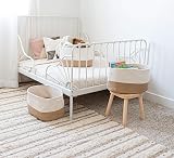 OrganiHaus Set of 3 Woven Cotton Rope Baskets White view 5