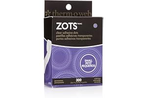 ICRAFT Thermoweb Zots Clear Adhesive Dots, Small, 3/16" Diameter x 1/64" Think, 300 Count