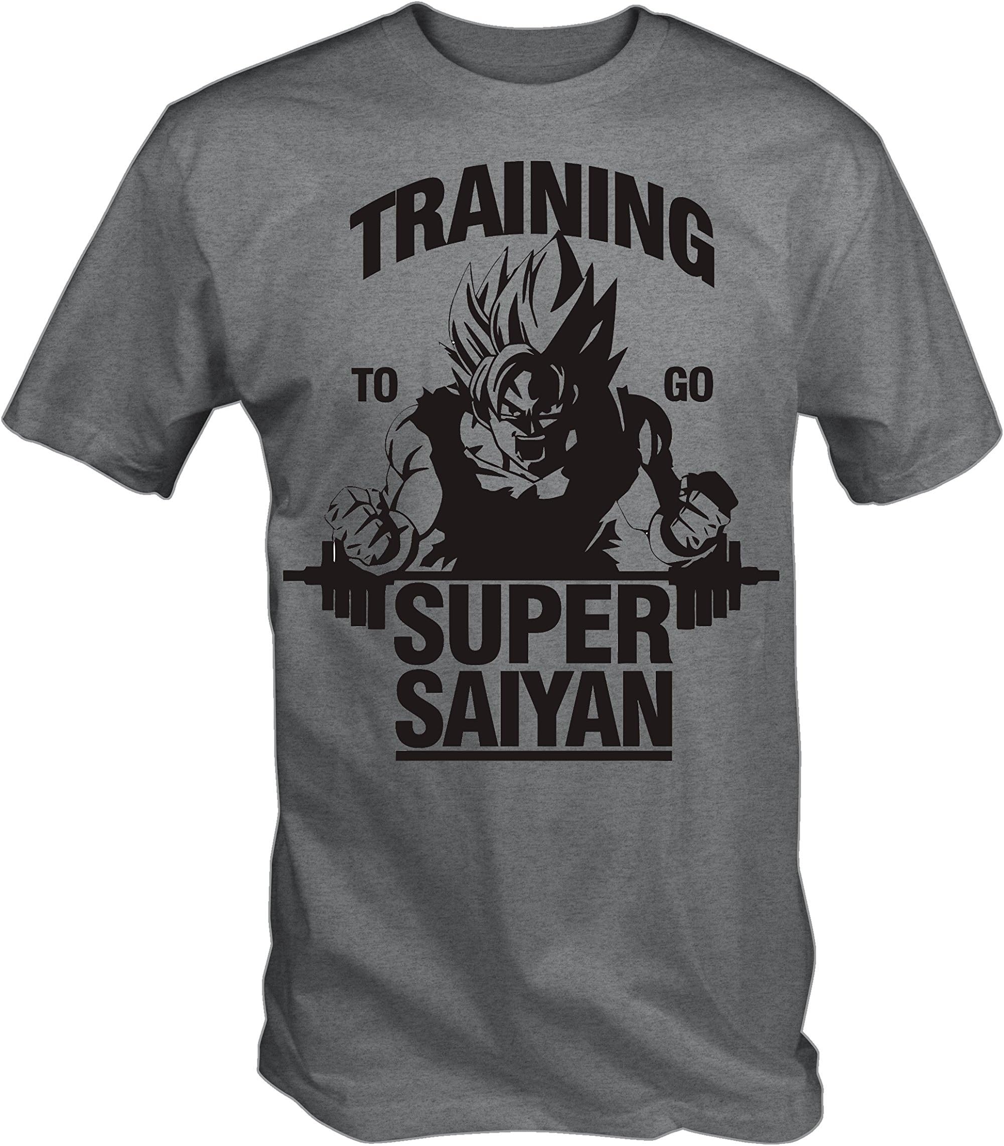 Training To Go Super Saiyan T Shirt ( Grey , XL )