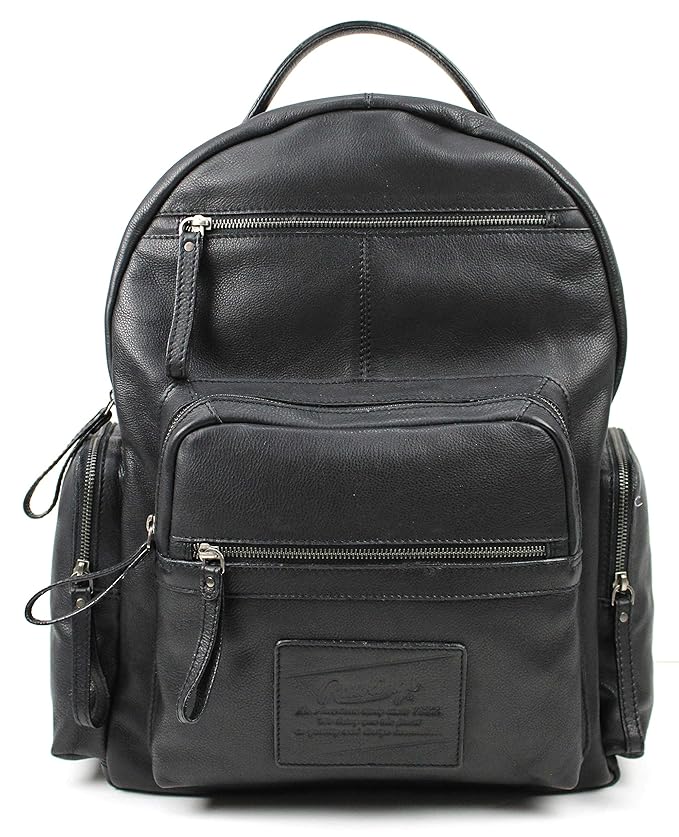 men's rugged leather backpack