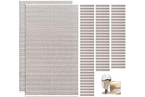 ABVSDU 80 PCS Match Striker Stickers, 2.35" Match Striker Paper with Adhesive, Ideal for Fireplace Matches (Brown)