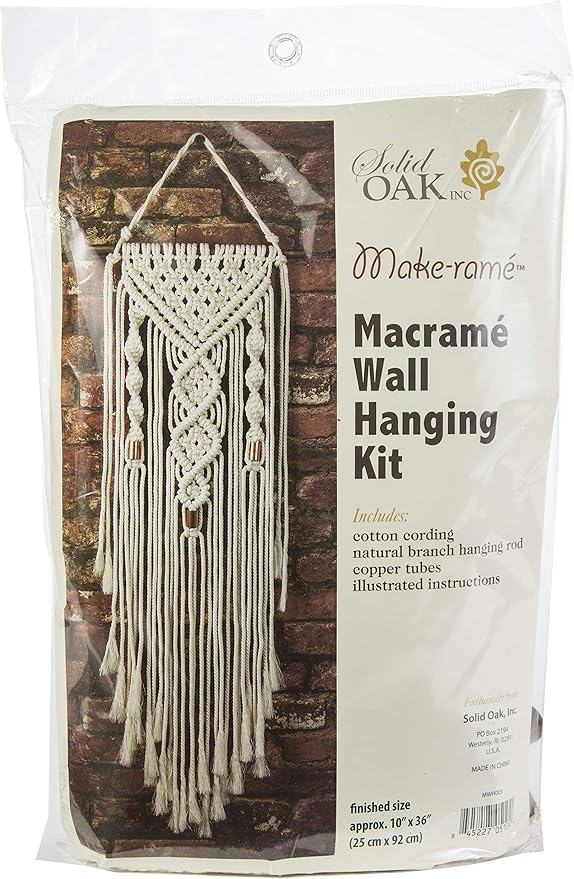 Solid Oak Macrame Wall Hanger Kit 