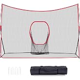 DUMOS Golf Net for Backyard, 10x7 ft Golf Practice Net with Frame, Outdoor Indoor Hitting Net, Personal Driving Range for Home Garage, Sturdy Training Equipment Aids for Swing