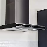 Russell Hobbs Midnight Collection 60cm T-Shaped Chimney Cooker Hood Dark Steel view 6