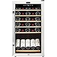 Whynter FWC-341TS 34 Bottle Freestanding Wine Refrigerator with Display Shelf and Digital Control, Stainless Steel, One Size