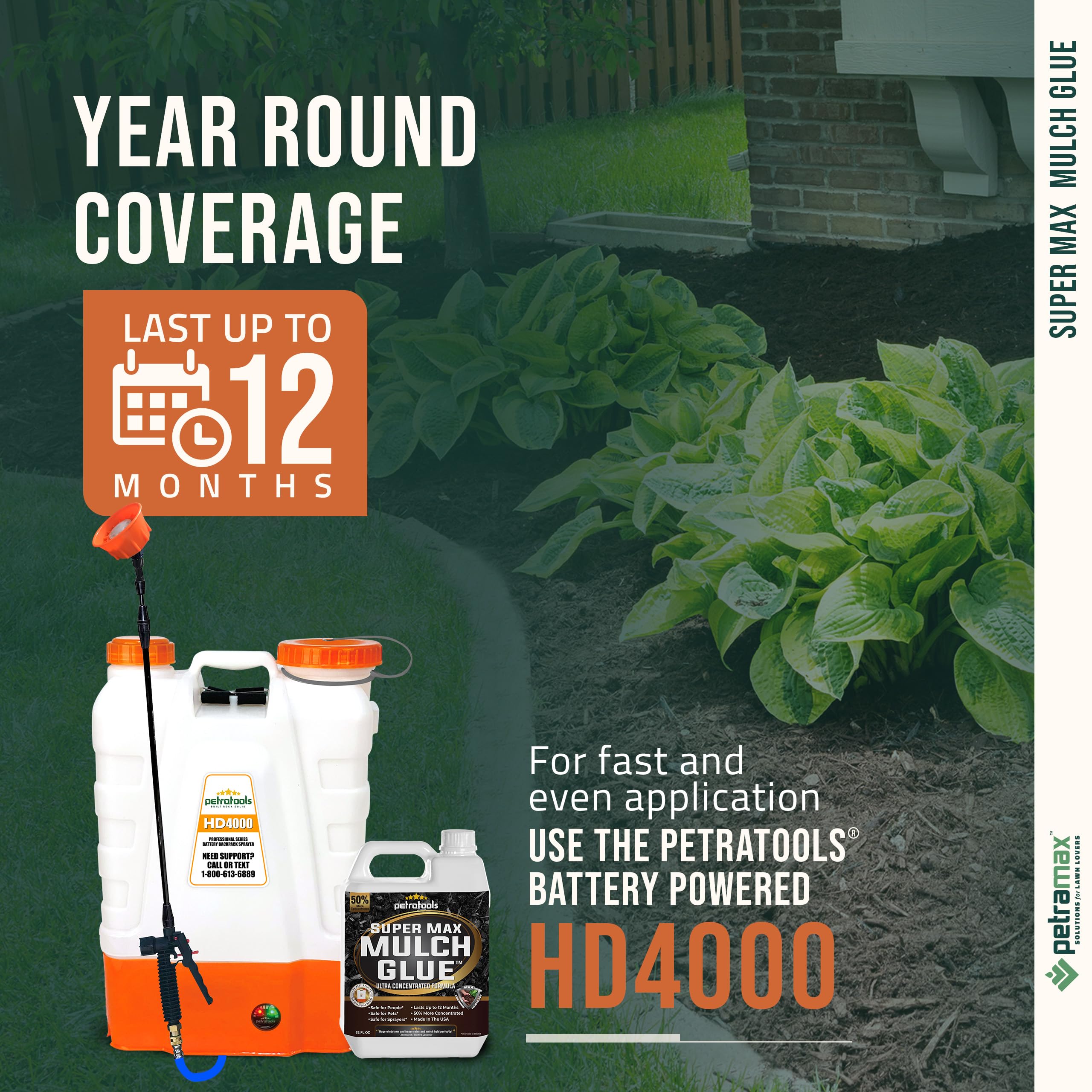 PetraTools SuperMax Mulch Glue Rock Glue, Gravel Glue, Gravel