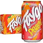 Faygo Peach Soda | 12-Pack of 12oz Cans | Juicy Peach Flavor | Smooth &amp; Fruity | Caffeine-Free