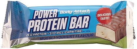 Body Attack Power Protein Bar, Muesli-Yoghurt, 24 x 35 g, 1er Pack (1 x 0.84kg)
