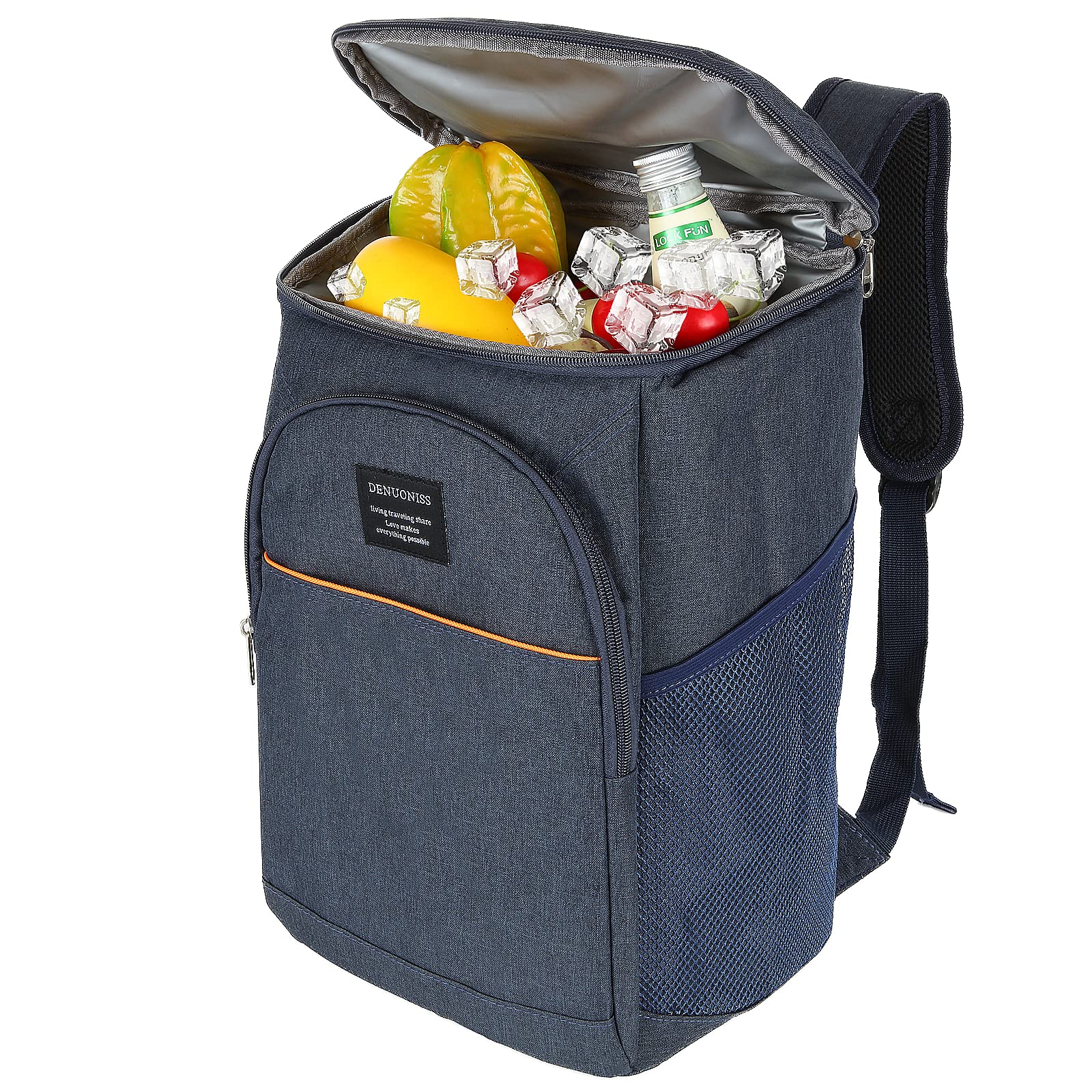 GOYADA 18L 24Cans Cool Bag Rucksack Backpack, Insulated Food Drink Cooler Bag Backpack Rucksack for Men Women, Large Cooler Rucksack for Picnic, Fishing, Camping, Family Outdoor, Travel, BBQ