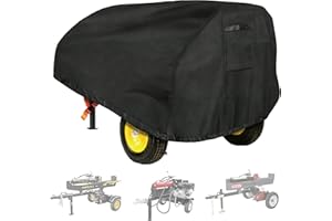 AAASPARK Heavy Duty Log Splitter Cover Waterproof – 420D Oxford Fabric, Fits 15–37 Ton Gas or Electric Wood Splitters, 83" L x 45" W x 39" H, Weather-Resistant Outdoor Storage Cover, Easy to Clean, Black