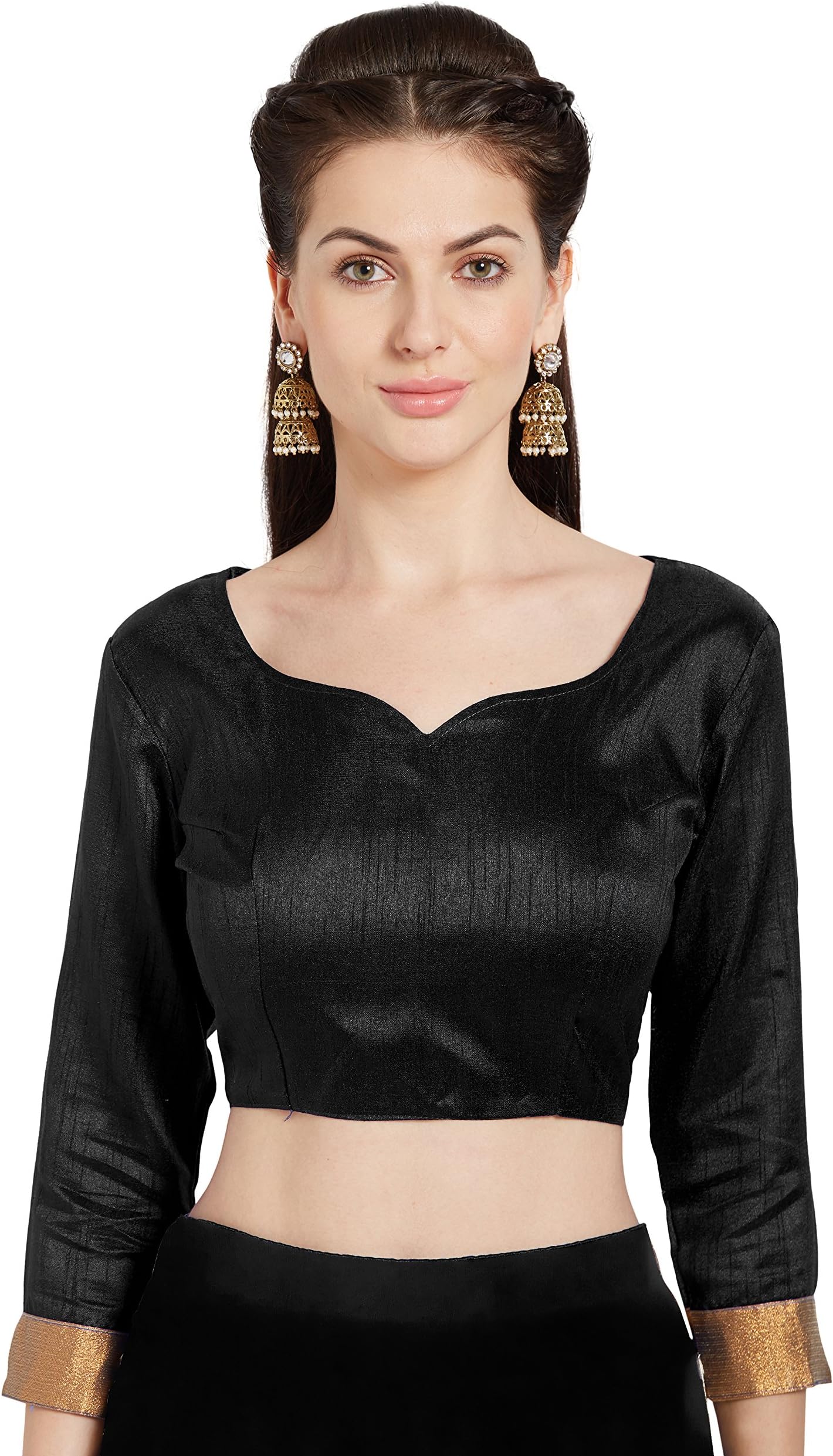 Women's Art Silk Readymade Partywear Saree Blouse Stylish Choli Mirchi Fashion Top