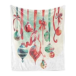 Ambesonne Christmas Throw Blanket, Vintage Xmas