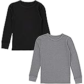 Fruit of The Loom Boys Premium 2-Pack Thermal Waffle Crew Top