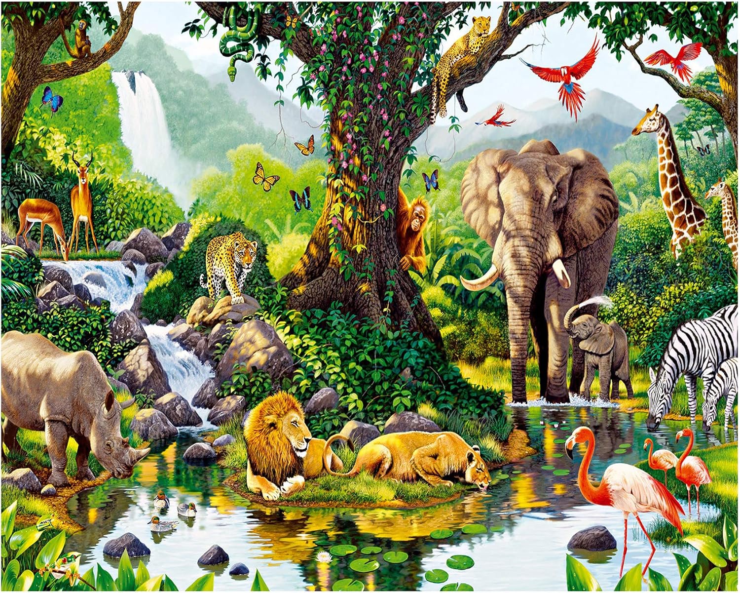 Musykrafties Tropical Rain Forest Jungle Adventure Scenic Backdrop Large Banner Photography Studio Fabric Background Photobooth Prop 7x6feet #2192 - Image 3
