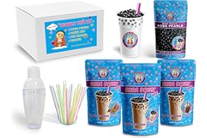CHAI LATTE, MOCHA, MILK TEA - D.I.Y. Jumbo Boba / Bubble Tea Kit / Gift Box by Buddha Bubbles Boba