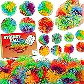 SHQDD 14 PCS Stringy Balls, 2.75" Sensory Balls, Squeeze Toys, Multicolor | Bouncy Balls Bulk for Basket Stuffers Fillers, Halloween Party Favors, Classroom Rewards, Goodie Bag Fillers, Birthday Gift