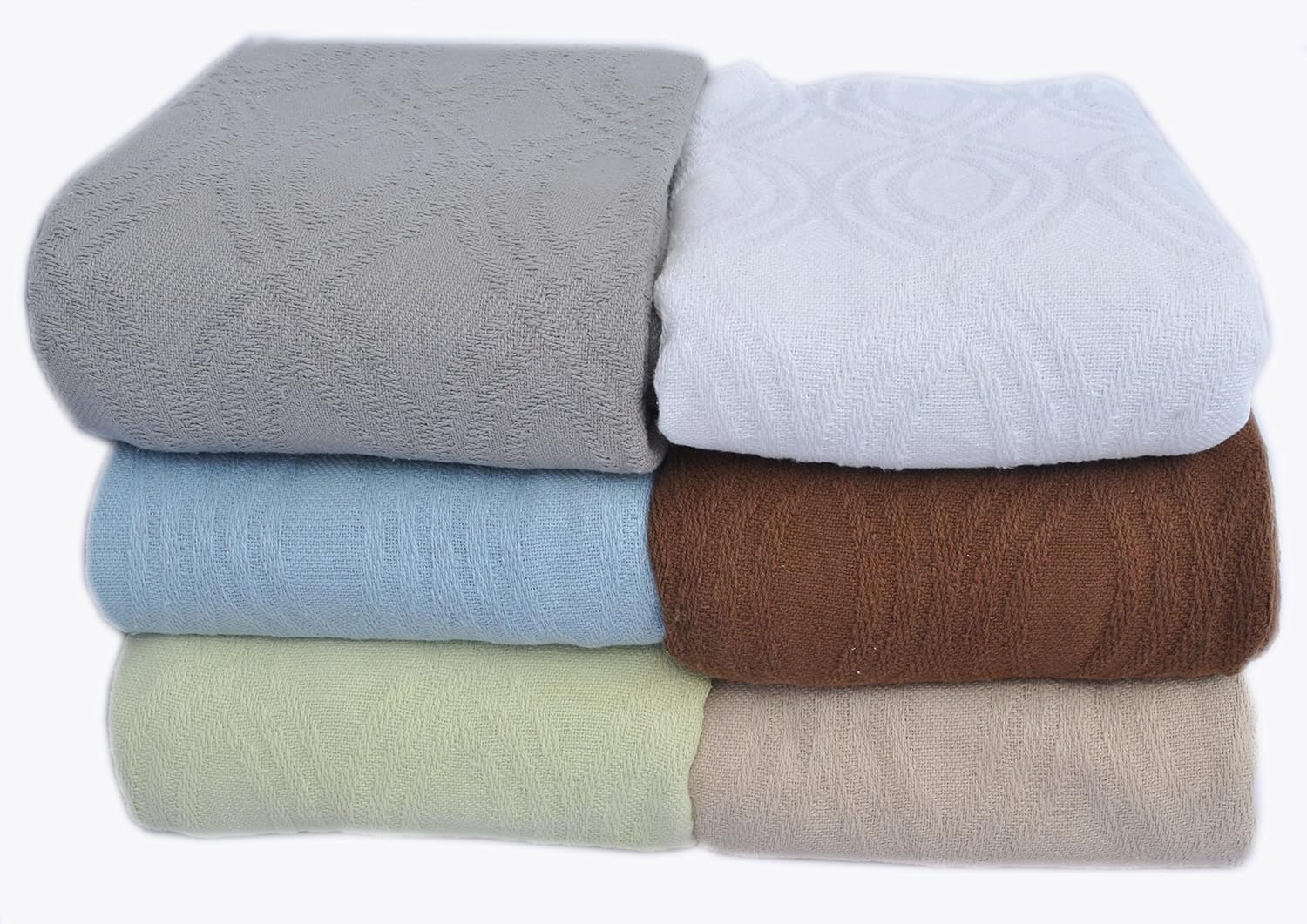 Green All Season Throw Blanket Lattice / Trellis Design