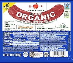 Applegate Farms Organic Uncured Beef Hot Dogs, 14 OZ