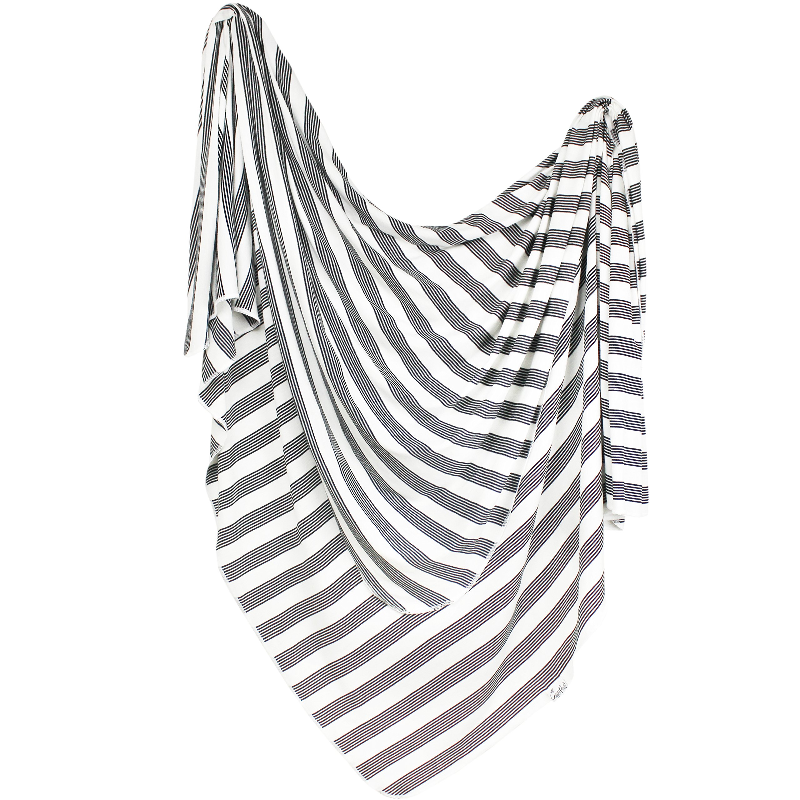 Photo 1 of Copper Pearl Large Premium Knit Baby Swaddle Receiving Blanket Black and White Tribe