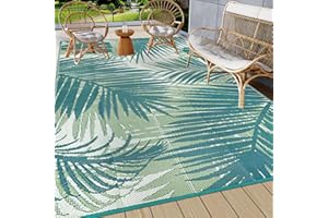Famibay Outdoor Rug 8x10 Waterproof Plastic Straw Reversible Mat for Patio, Camping, Balcony, Deck - Lightweight Foldable Car