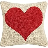 Peking Handicraft 30GY184C10SQ Red Heart Hook Pillow, 10-inch Square, Wool and Cotton