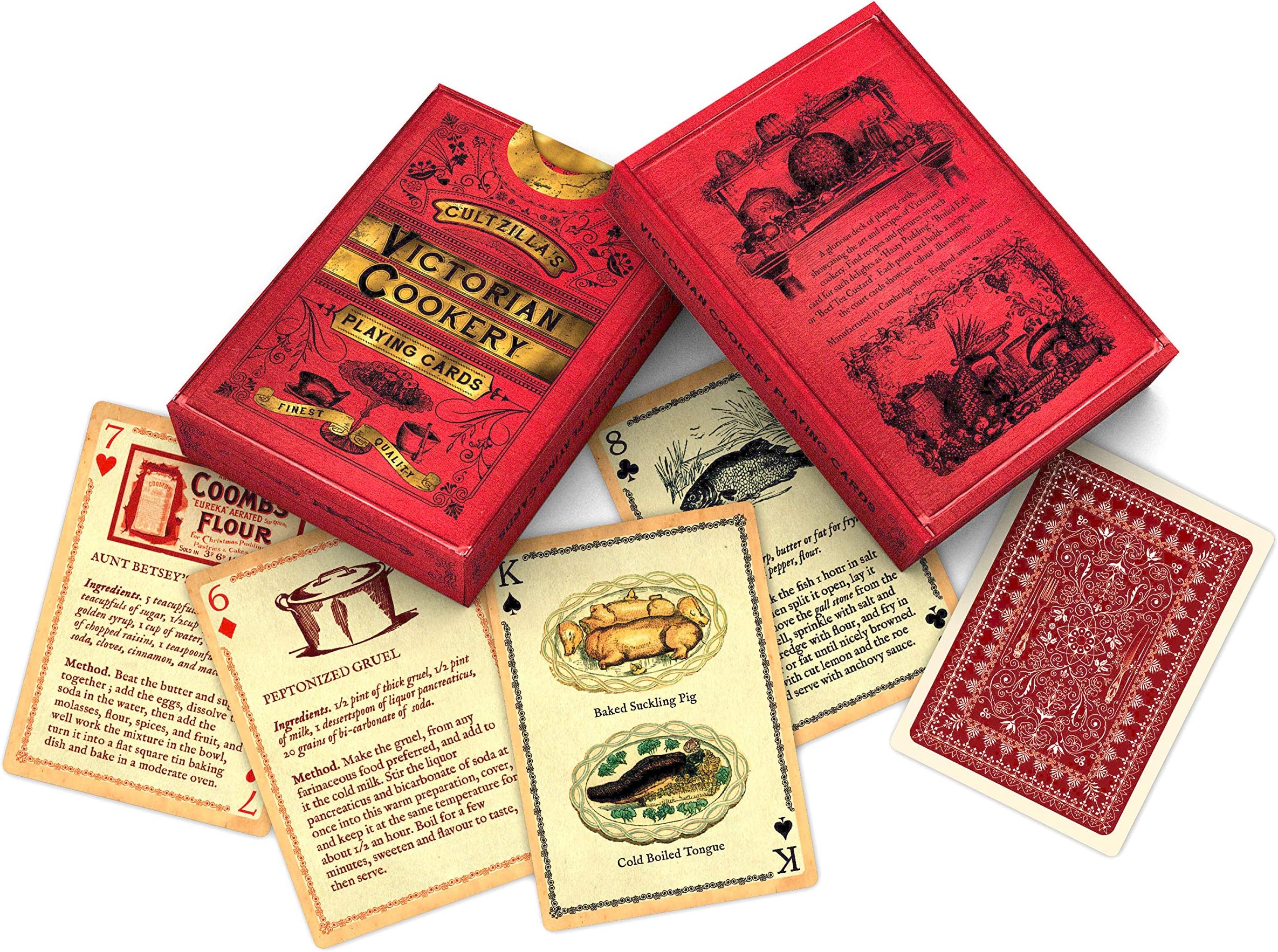 Cultzilla Victorian Cookery Illustrated Playing Cards