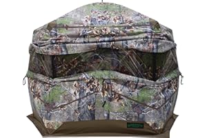 Barronett Blinds Ox Portable Hunting Blind, Pop-Up Hub Blind, Durable Oxhide Fabric, Panoramic Shooting Window, Bloodtrail Backwoods