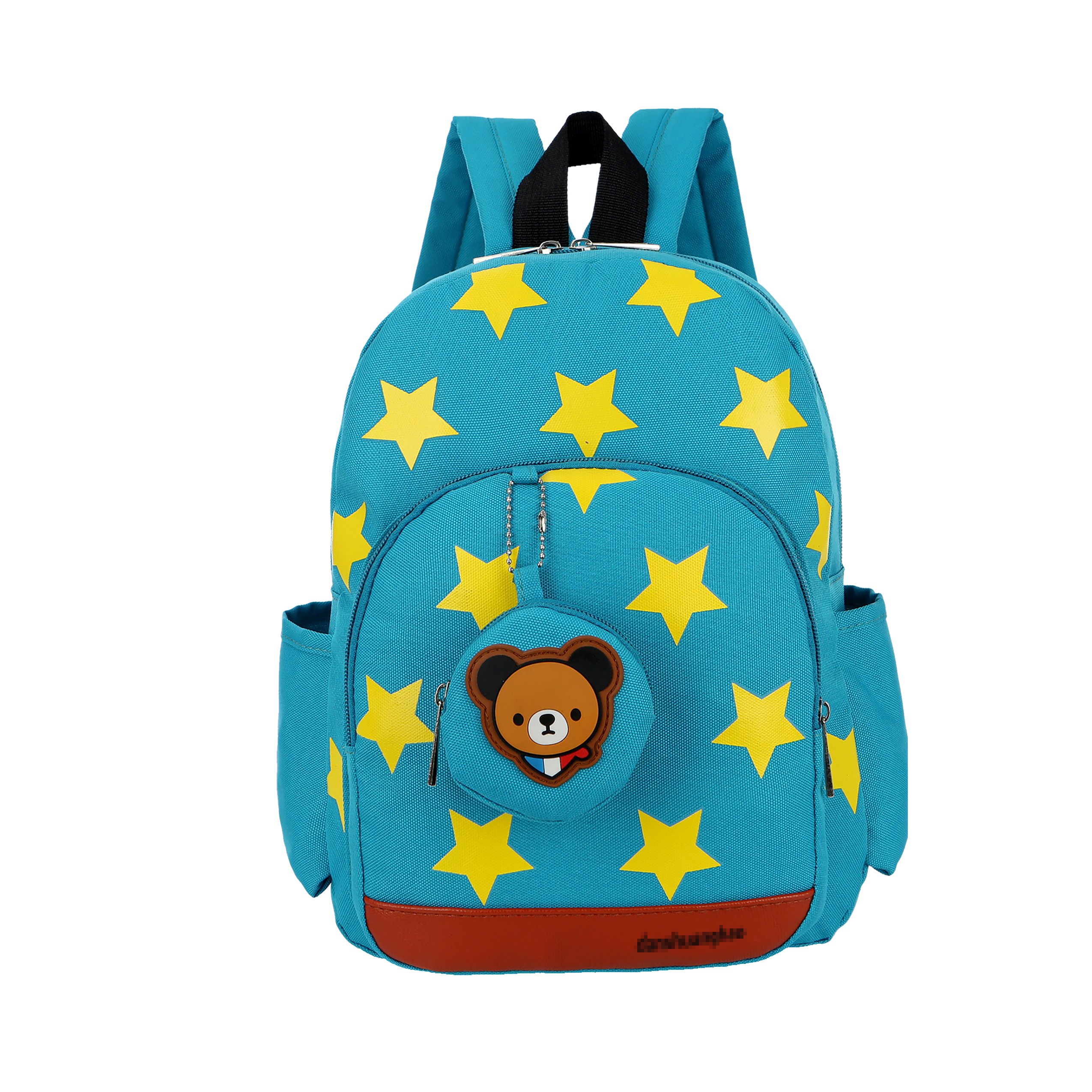 Flyingsky Durable Five-Pointed Star Bear Coin Purse Backpack for Kids (Green)