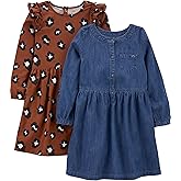 Simple Joys by Carter's Girls 2-Pack Long-Sleeve Dress Set