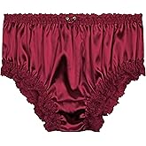 Satini Women's Satin Frilly Lace Sissy French Knickers Briefs Panties