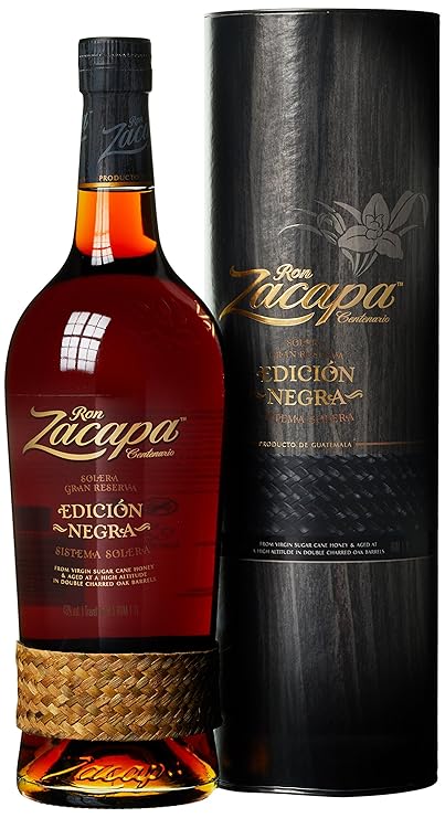 Zacapa Ron Centenario Edicion Negra Solera Gran Reserva Rum mit Geschenkverpackung (1 x 1 l)