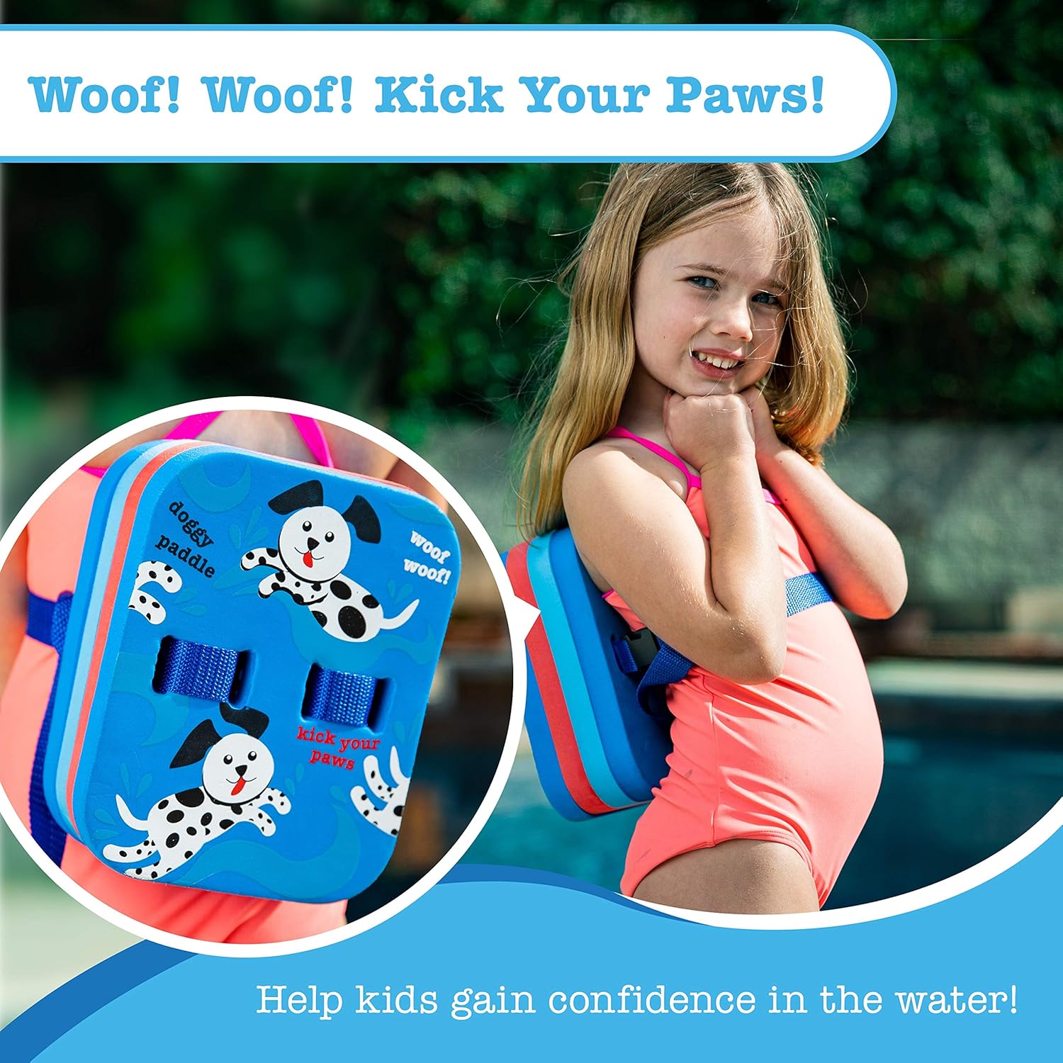 Sunlite Sports Pool Doggie Back Float, Swim Trainer Float with Adjustable Belt, Floatie with Multiple Layers, for Kids Children Toddler Swimming Safety : Sports & Outdoors