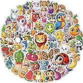 JCFIRE 200PCS Stickers for Kids, Waterproof Mixed Cute Animal Vinyl Scrapbook Stickers for Water Bottle, Book, Laptop, Goodie
