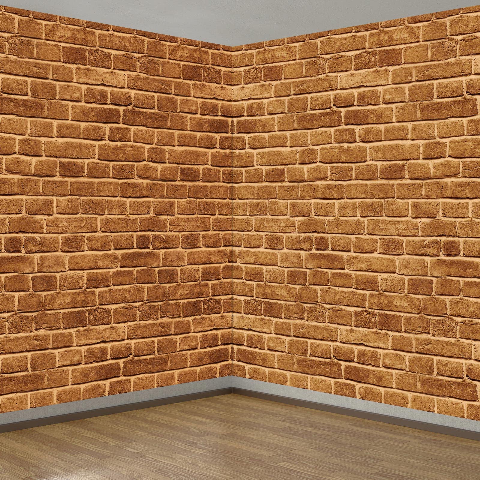 Photo 1 of Capoda 3 Pcs 4.5 x 9 Feet Brick Stone Wall Backdrop Brick Wall Tablecloths Magic Wizard Sheet Table Cover Retro Red Backdrop for Wizard Party