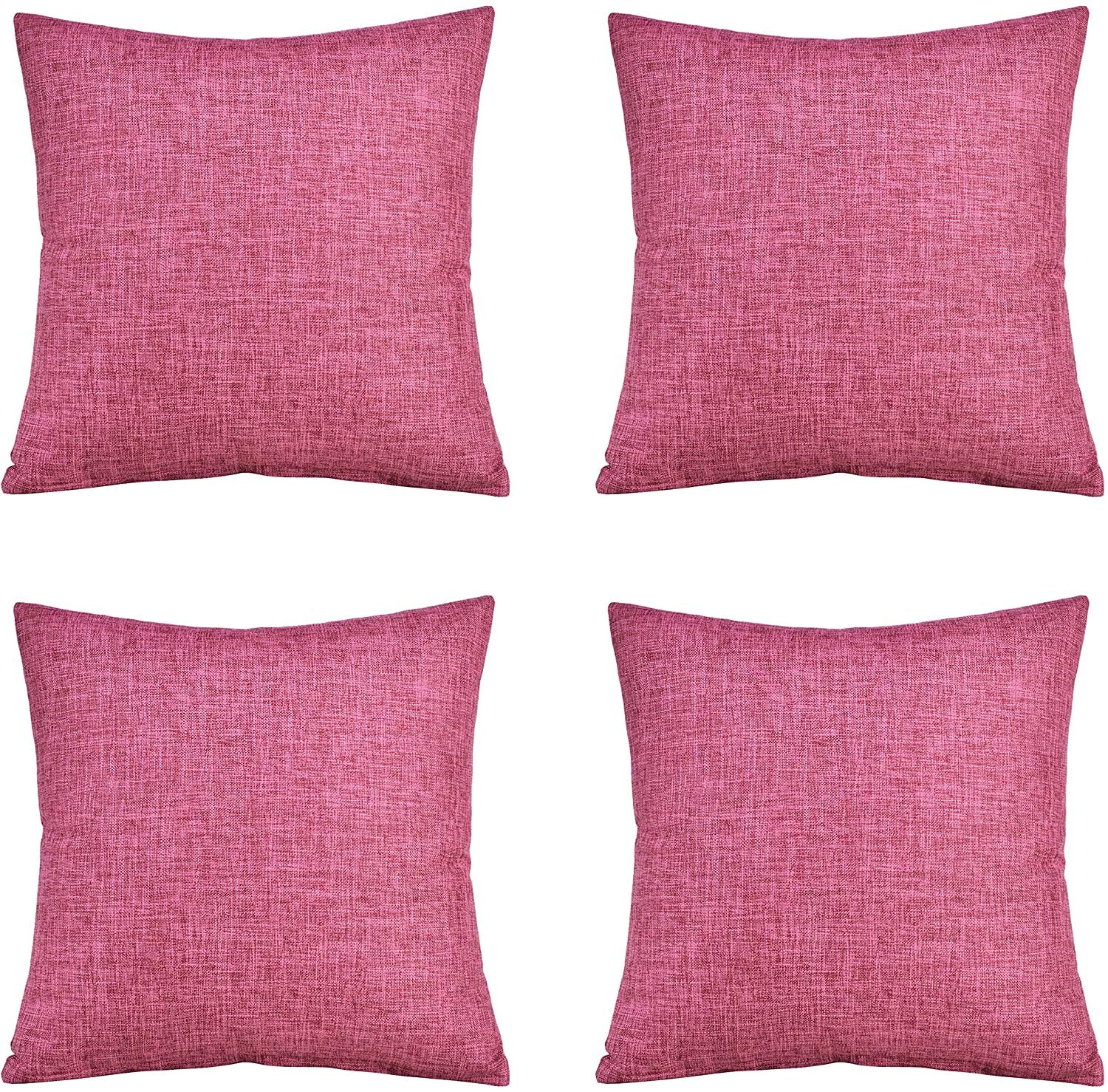 GONOVE Cushion Cover,4 Pack 45×45cm Linen Cotton Pillowcase Vintage Style Square Throw Pillow Covers Decorative Cushion Covers for Sofa, Couch, Bed, Bench — image 1