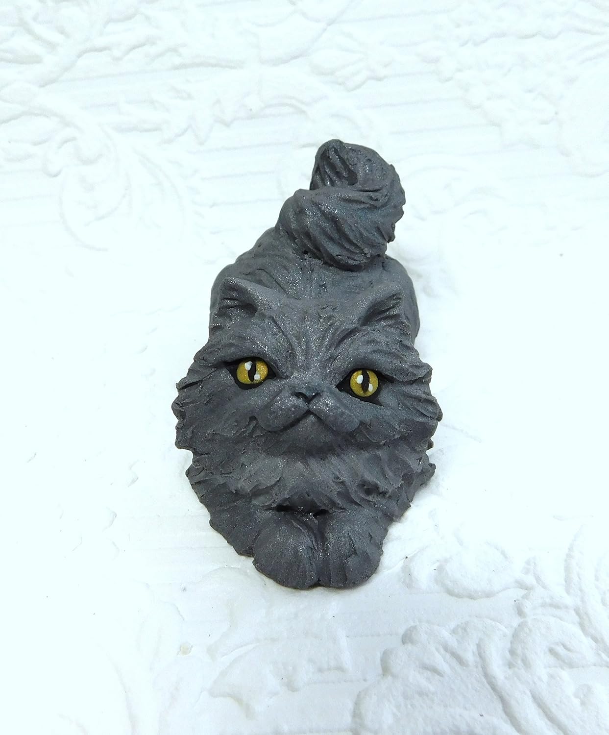 Amazon Com Grey Persian Cat Grey Long Hair Cat Cat Lover Gift