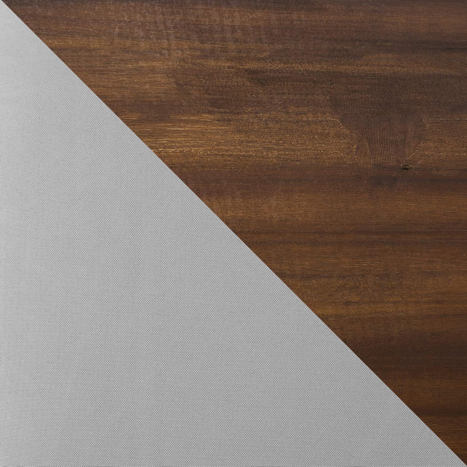 Walker Edison Willmington Solid Acacia Wood Slatted Outdoor Bench with Cushion, 48 Inch, Dark Brown and Grey : Garden & Outdoor