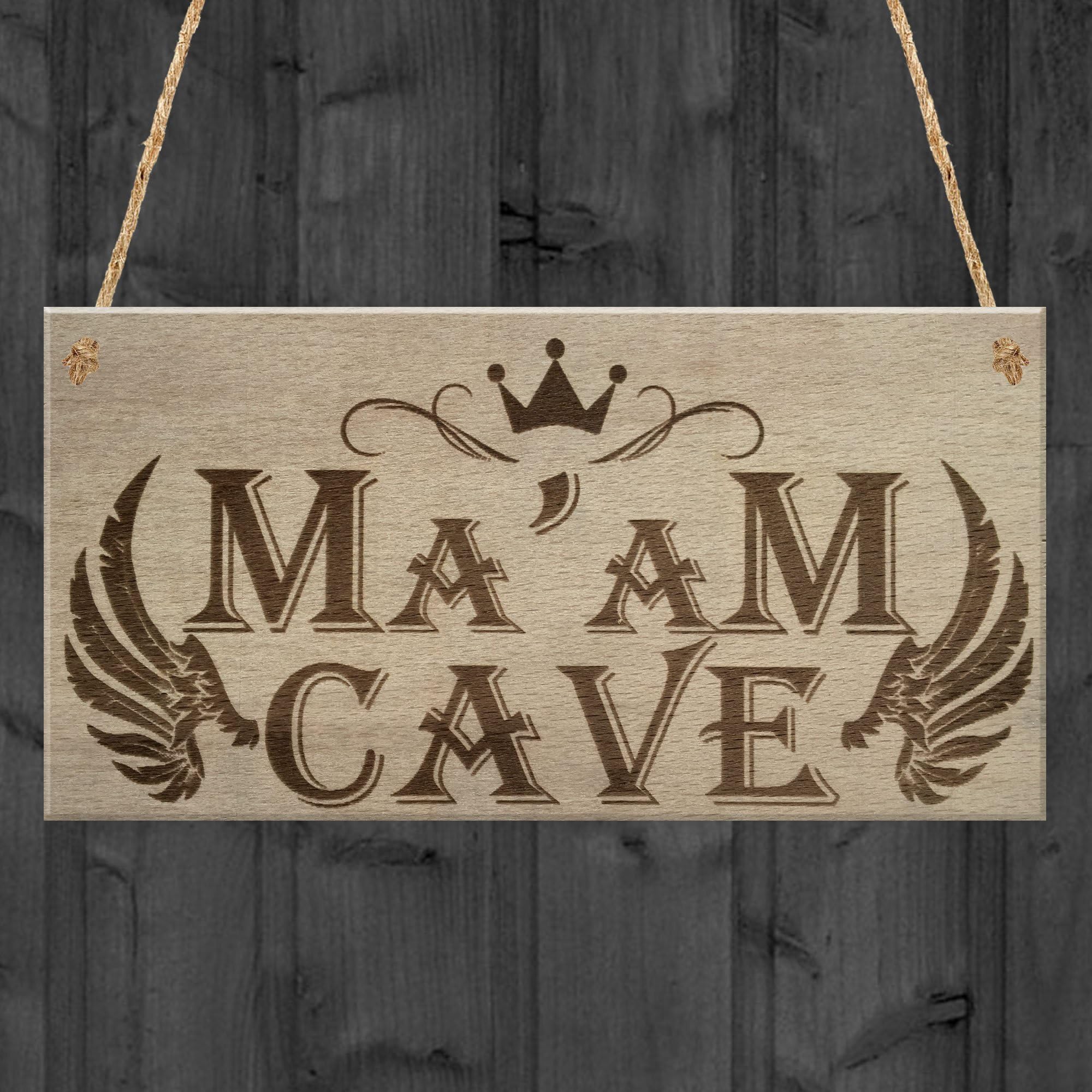 Ma'am Cave She Shed Mum Garden Sister Woman Cave Hanging Plaque Friendship Sign