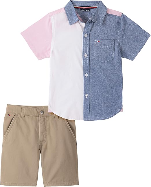 tommy hilfiger shirt and shorts set
