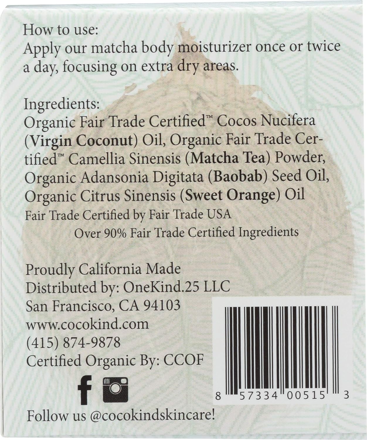 matcha moisturizer cocokind