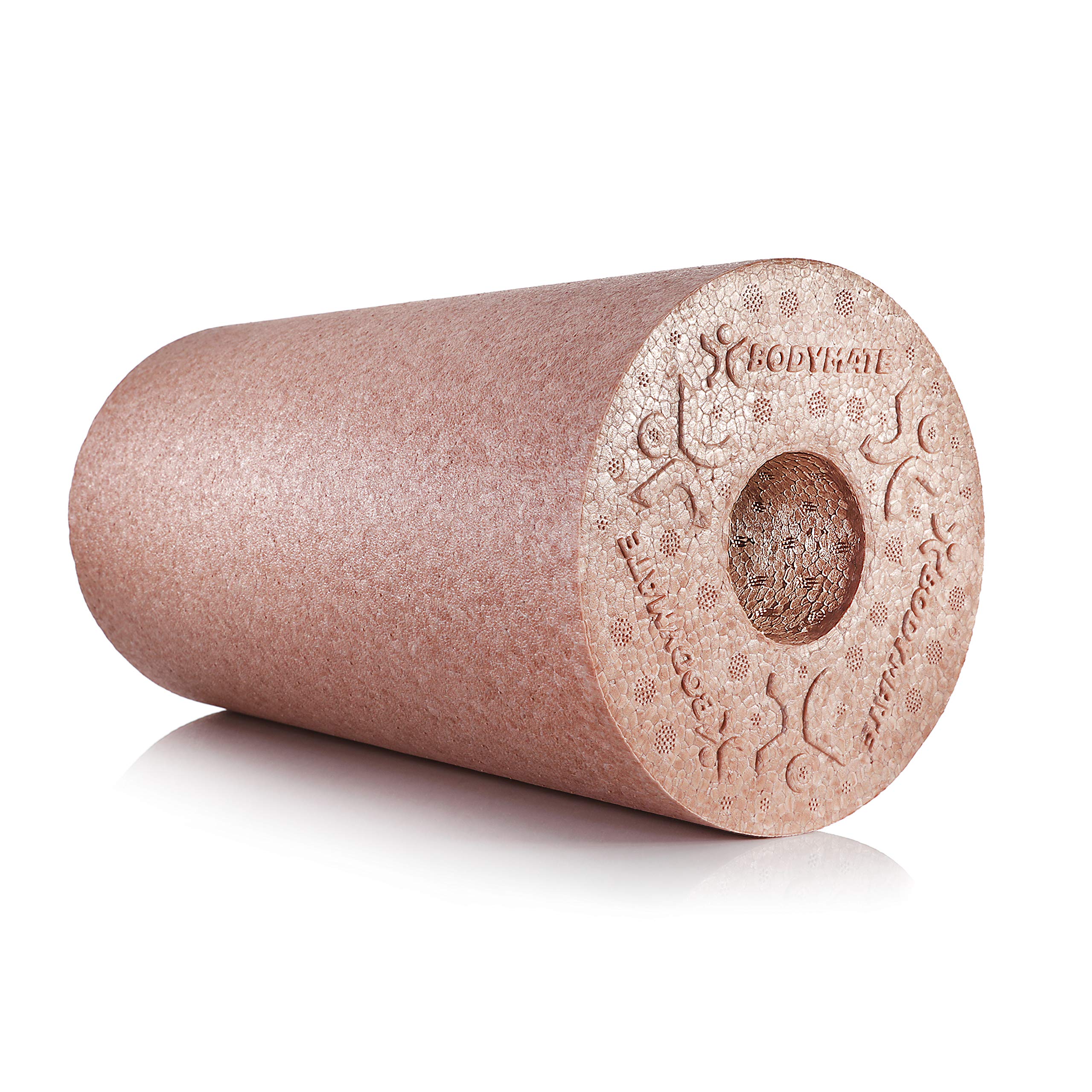 BODYMATE 30cm long STANDARD medium-hard smooth foam roller with free E-BOOK