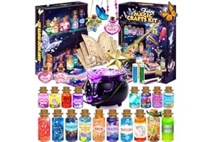 NEWCHEN Fairy Unicorn Magic DIY Potion Kits for Girls - 22PCS Bottles Kids Potion Making Kit, Mystery Magic Mix Crafts for Kids Age 6 -8&8-12, Creative Toy for Birthday Christmas Halloween Party