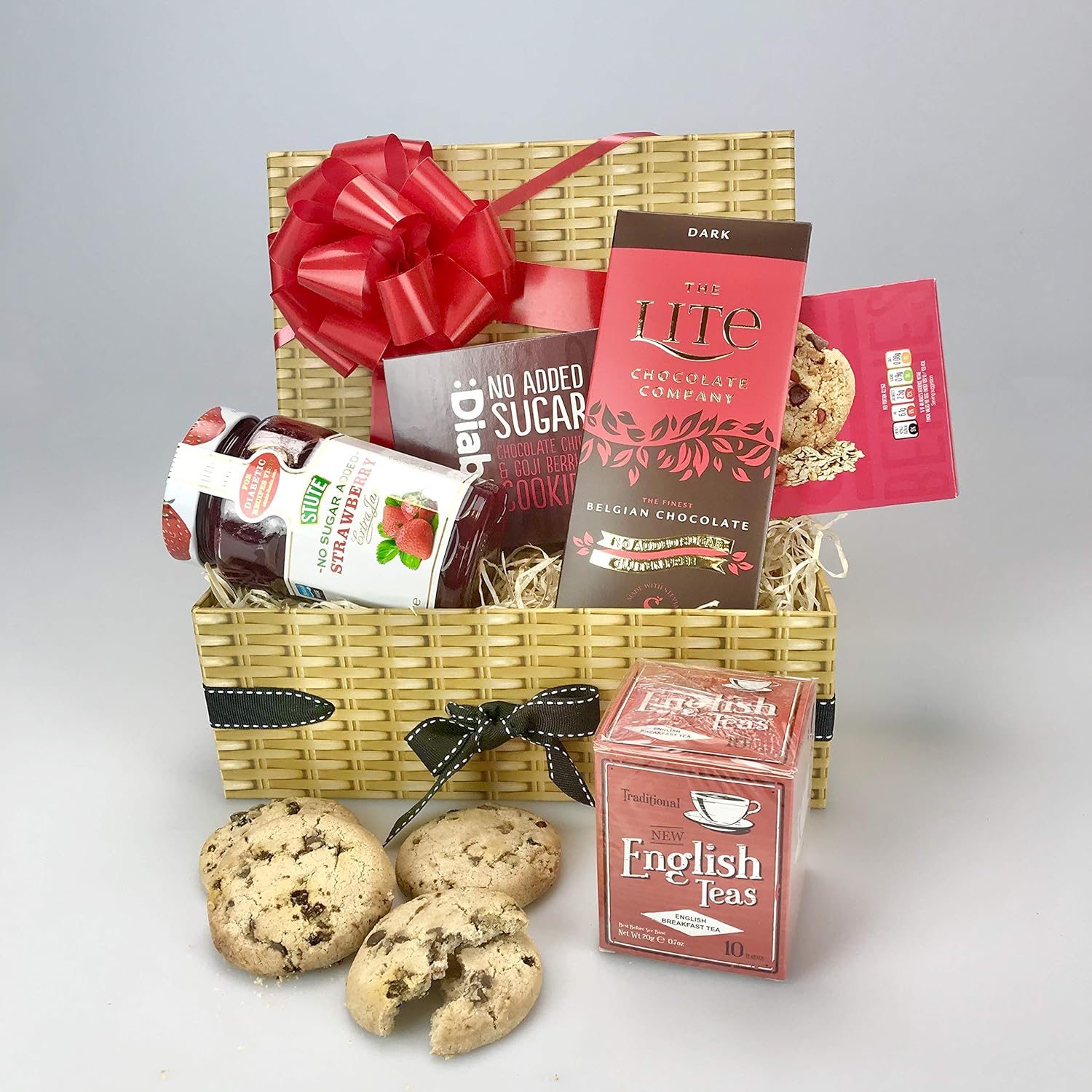 Diabetic Delight Sugar Free Hamper Biscuits Chocolate Jam Unique Gift